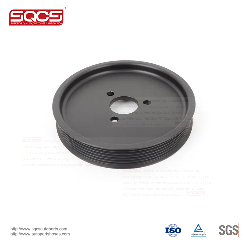 SQCS pump pulley parts OE 6112300115 aluminum power steering pump pulley for mercedes sprinter 901 902 903 904 J