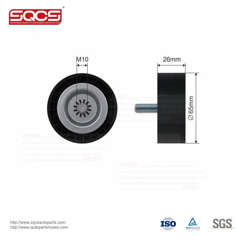 SQCS timing belt alternator tensioner pulley for Mercedes Benz Sprinter 906 VITO W639 W204 W211 W212 OM651 J