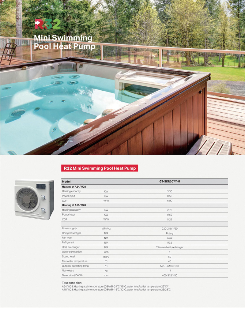 mini pool heat pump