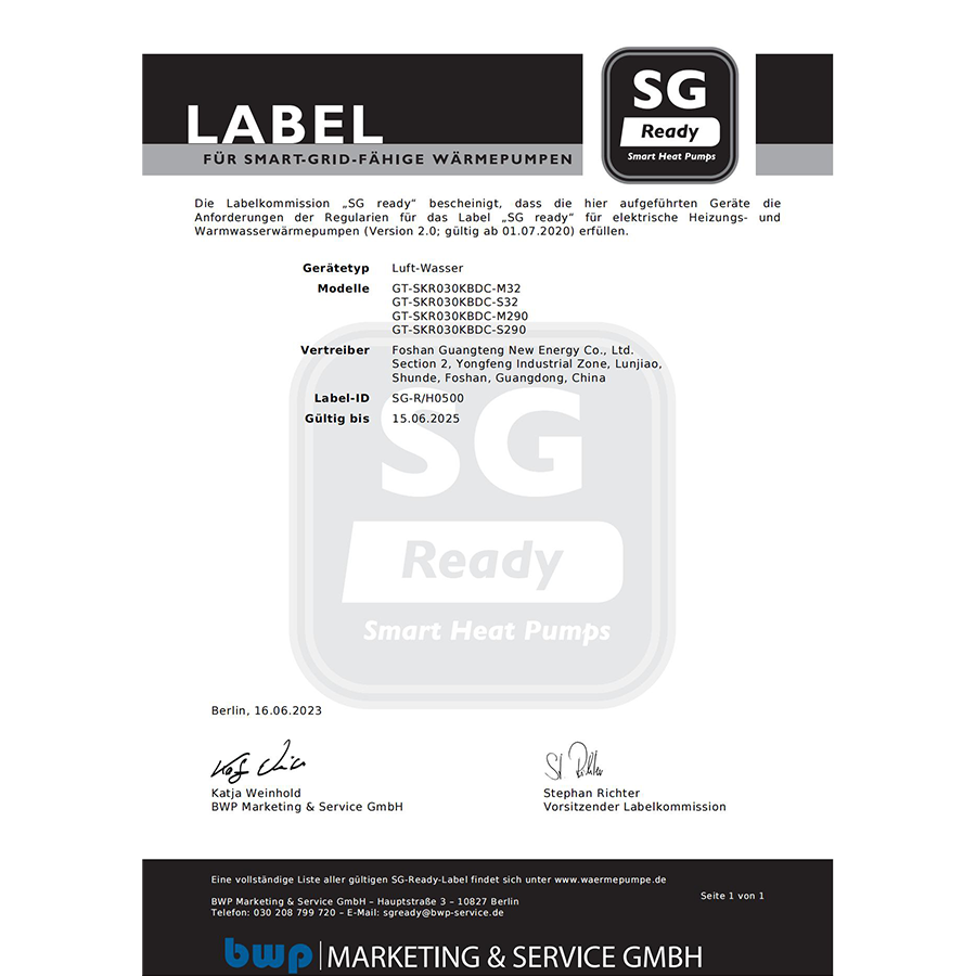 SG ready  certification
