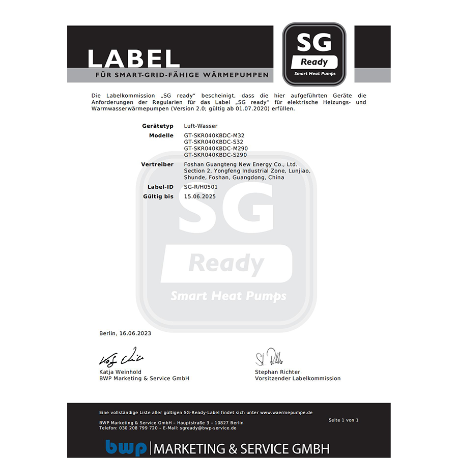 SG ready certification