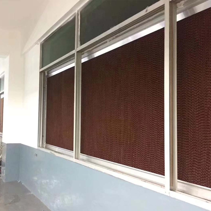 পশুপালনের জন্য সেলুলোজ মধুচক্র কুলিং প্যাড ওয়াল