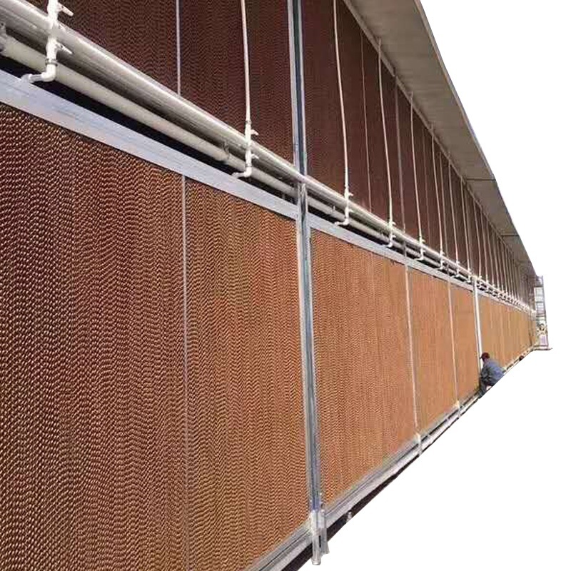 পশুপালনের জন্য সেলুলোজ মধুচক্র কুলিং প্যাড ওয়াল