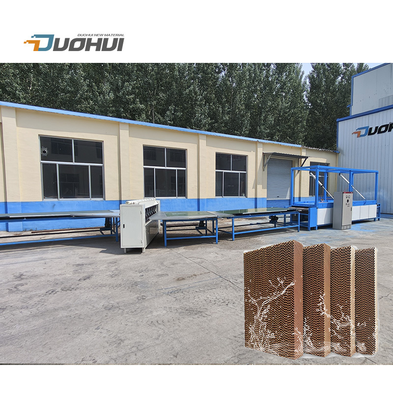 Evaporative cooler pads making machine