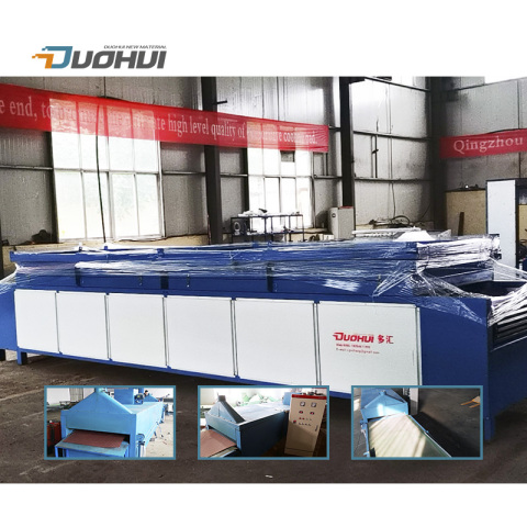 Cooling pad production line for making evaporative cooling pads