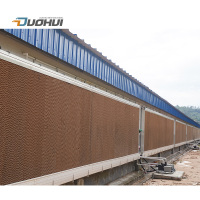 Evaporative cooling pad for poultry and greenhouse