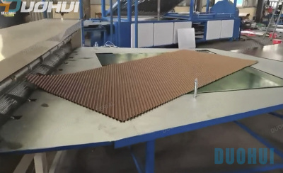 Honeycomb pad machine line evaporative cellulose cooling pad making machine