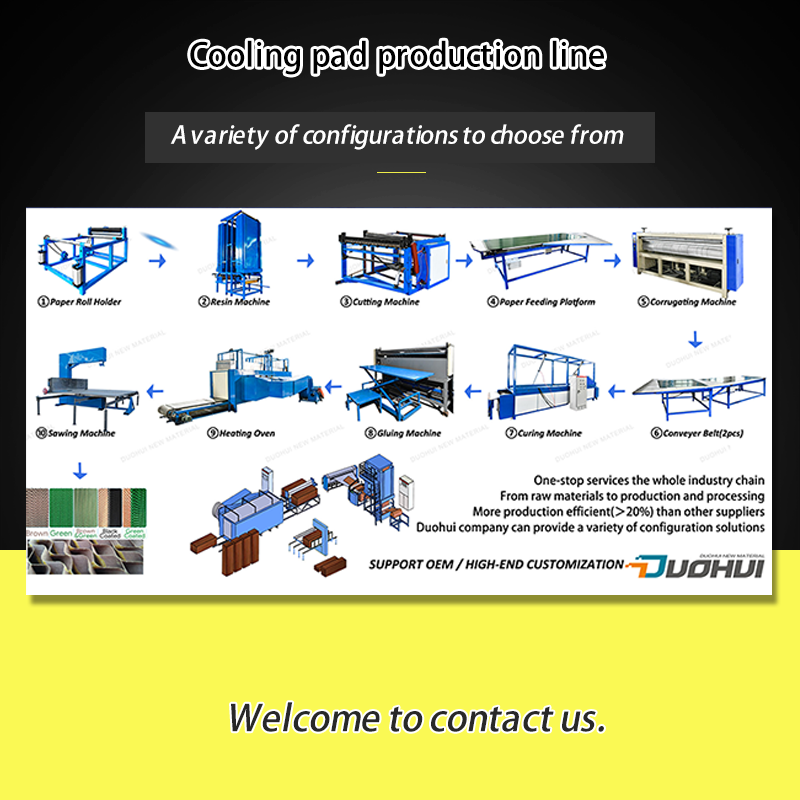 High-Efficiency Width 740/1100 Resin Kraft Cellulose Paper Cooling Pad Production Line Making Machine
