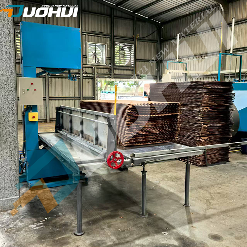 evaporative cooling pad production line evaporative cooling pad production line