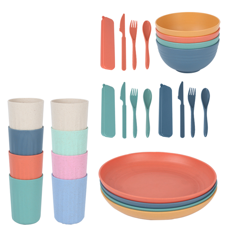 Wheat Straw Tableware Dinnerware Set