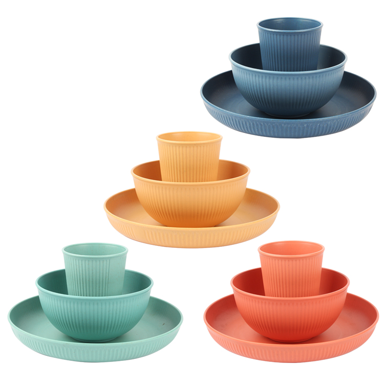 Lightweight Wheat Straw Dinnerware Sets