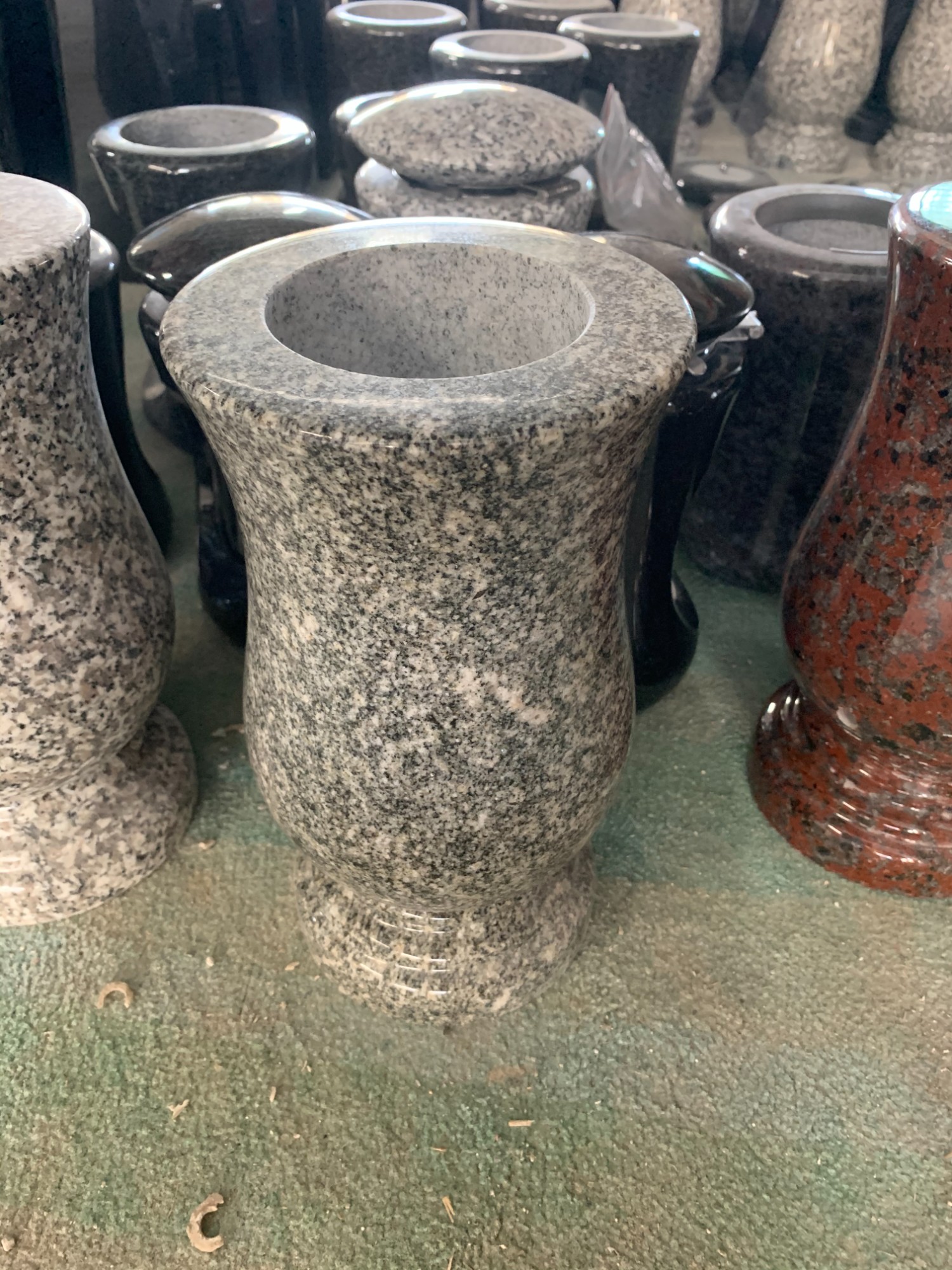 Memorial Accessories Square Granite Vase For Tombstone