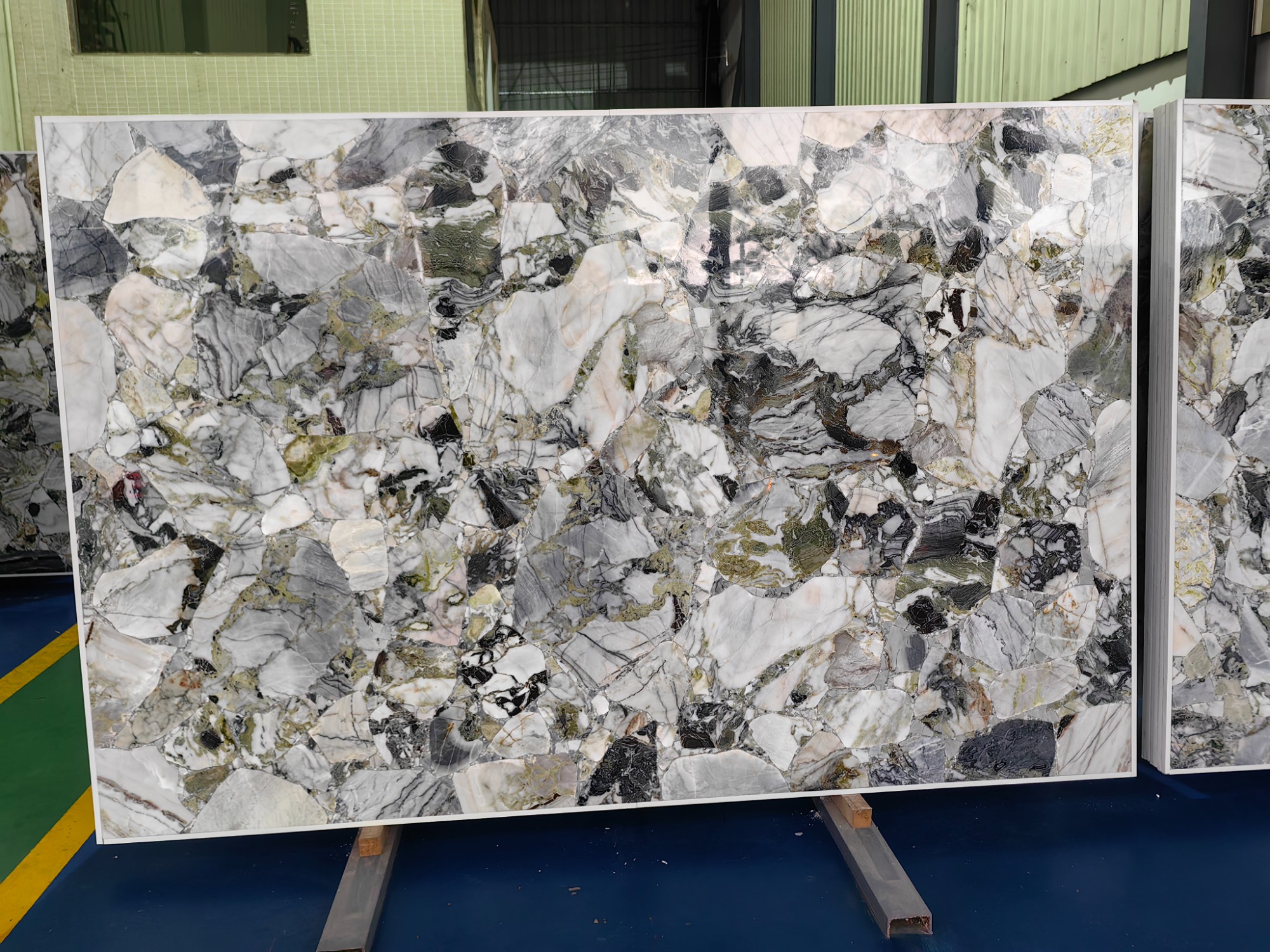 White Beauty Marble-Collage Slab
