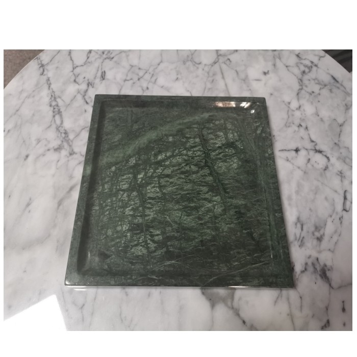 Big Green Flower Marble Plate
