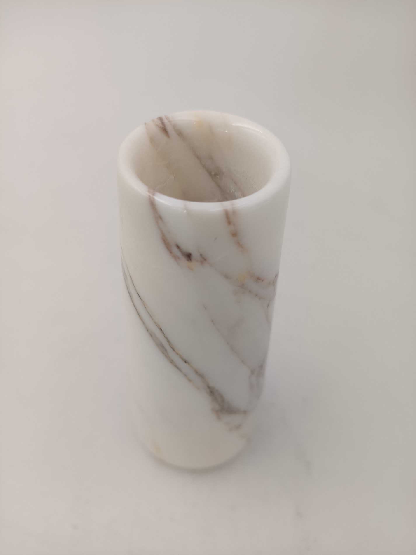 Golden Silk White Onyx Flower Vase