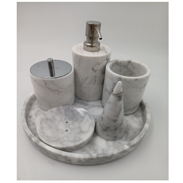 Bianco Carrara Marble Toiletries (Bathroom Set)