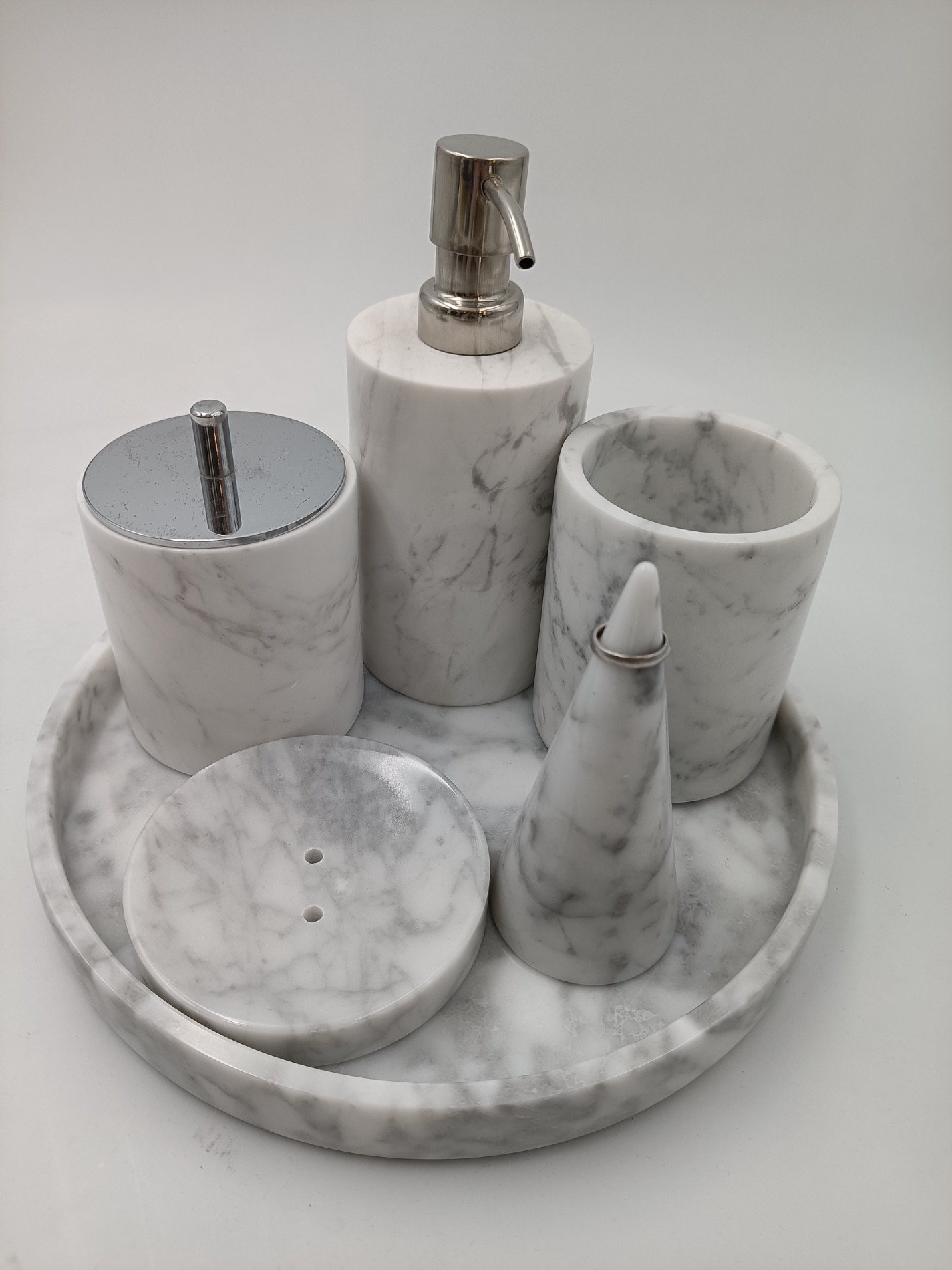 Bianco Carrara Marble Toiletries (Bathroom Set)