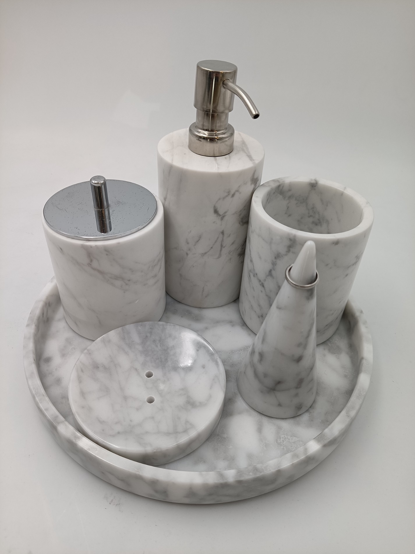 Bianco Carrara Marble Toiletries (Bathroom Set)