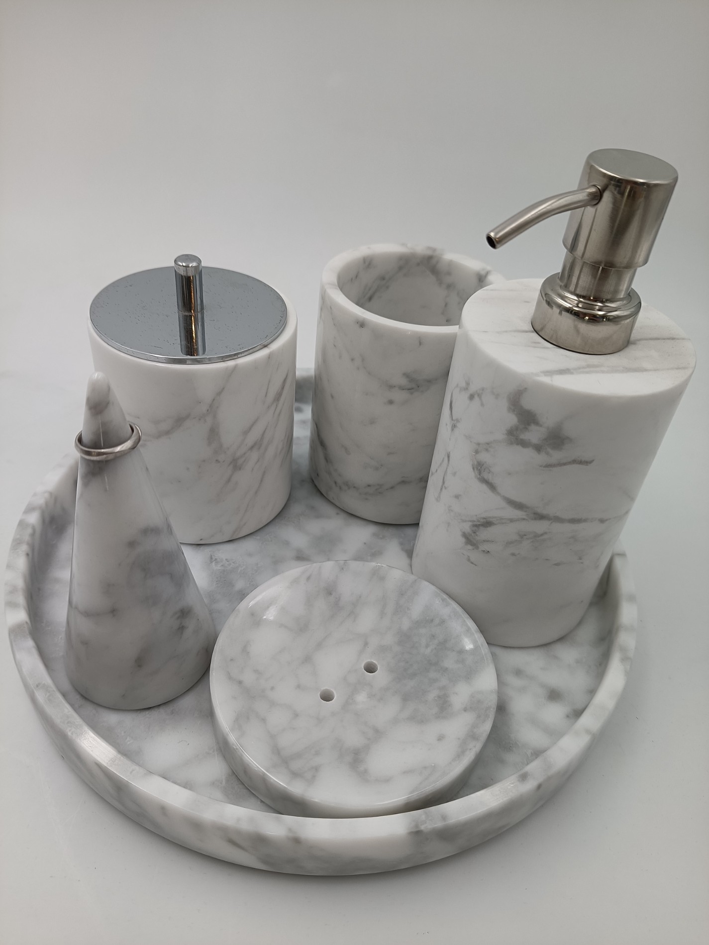 Bianco Carrara Marble Toiletries (Bathroom Set)