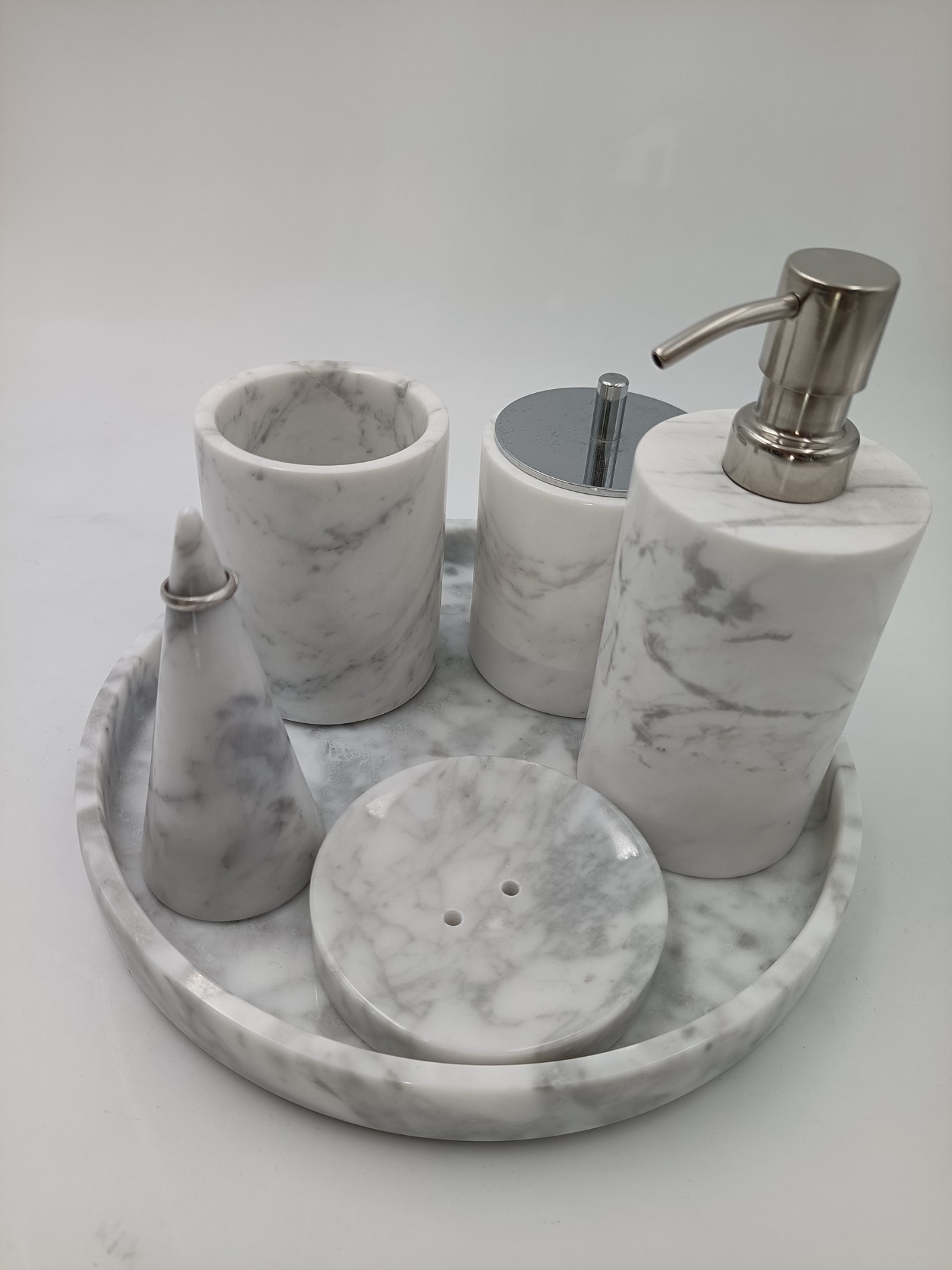 Bianco Carrara Marble Toiletries (Bathroom Set)