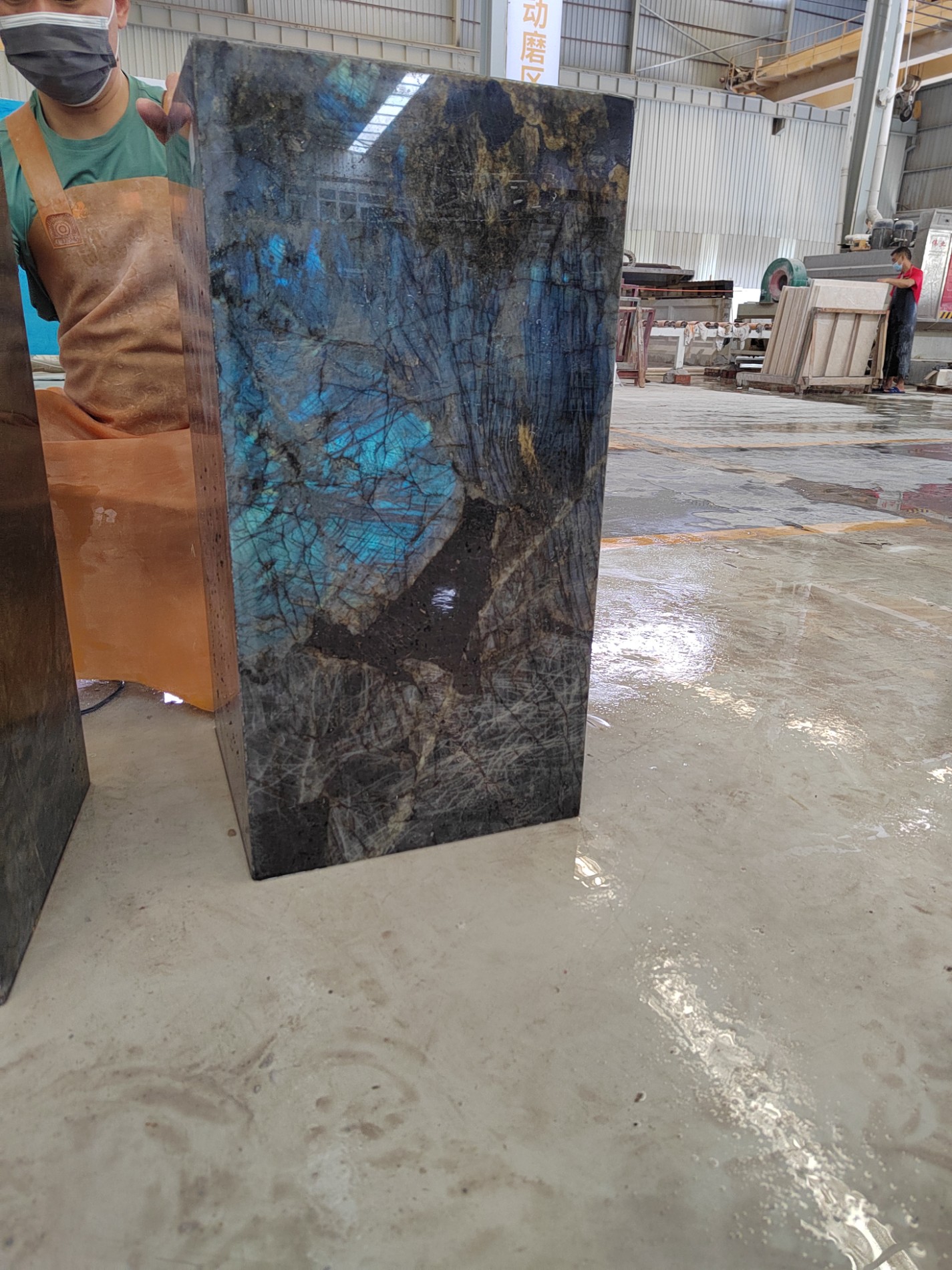 Labradorite Blue Granite Plinth