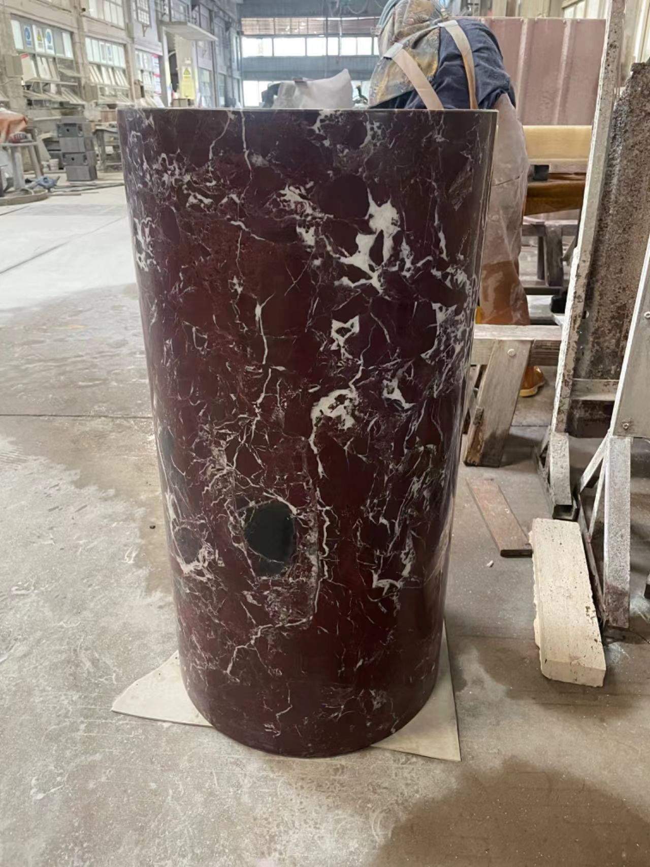 Rosso Levanto Marble Freestanding Wash Basin