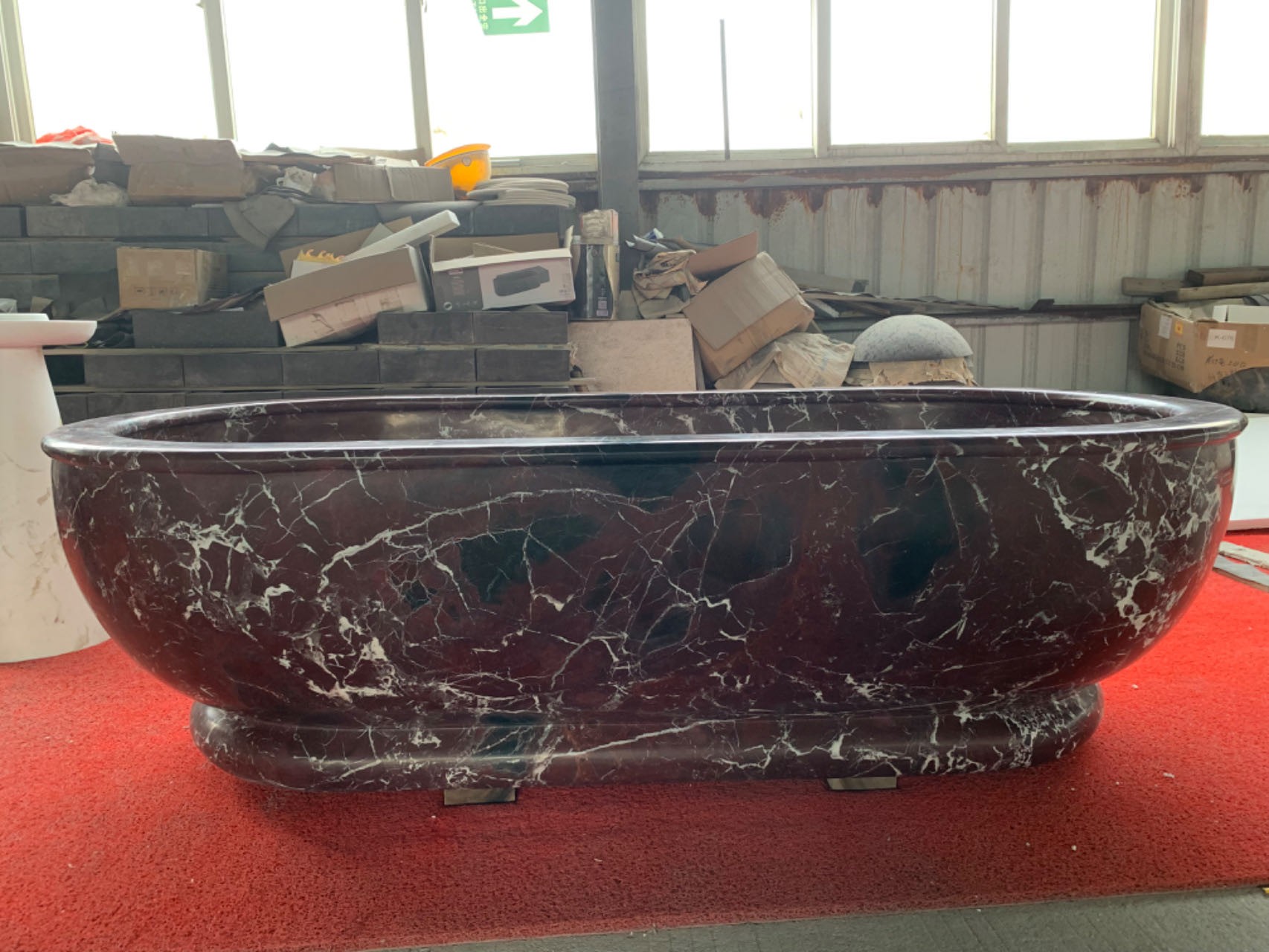 Rosso Levanto Marble Bathtub