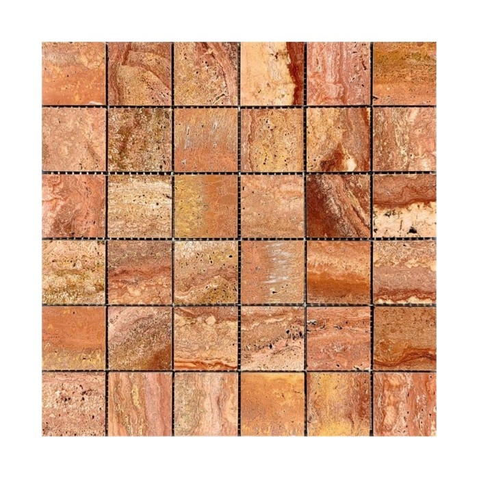 Red Travertine Mosaic Tiles CM131#