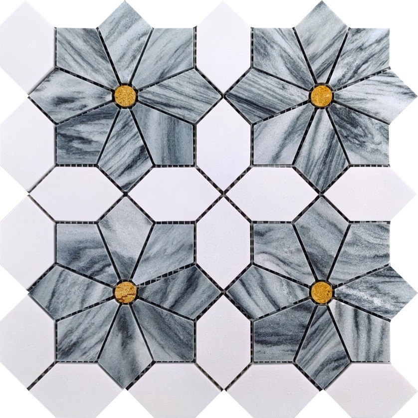 Flower Mosaic Tiles CML105#