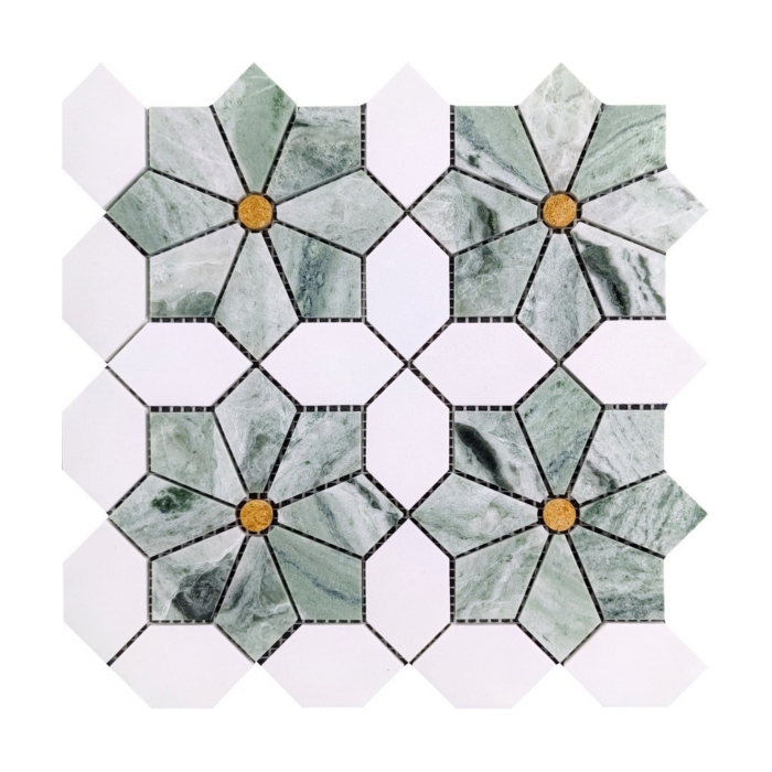 Flower Mosaic Tiles CML107#