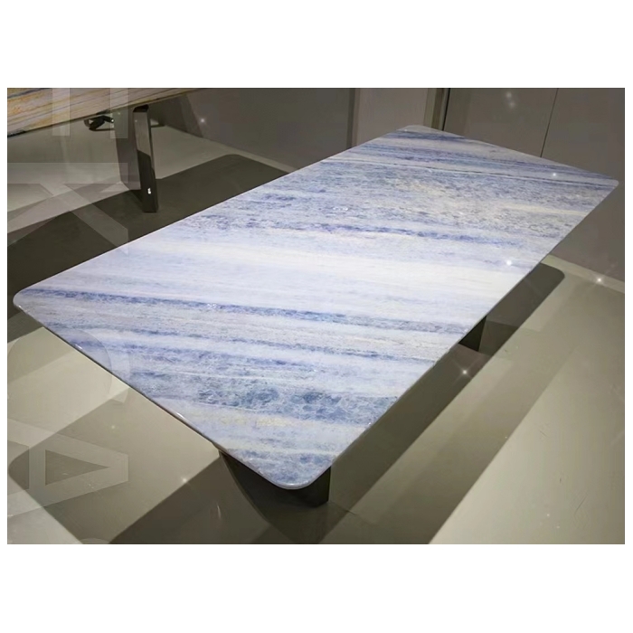 Crystal Blue Marble Rectangle Table Top