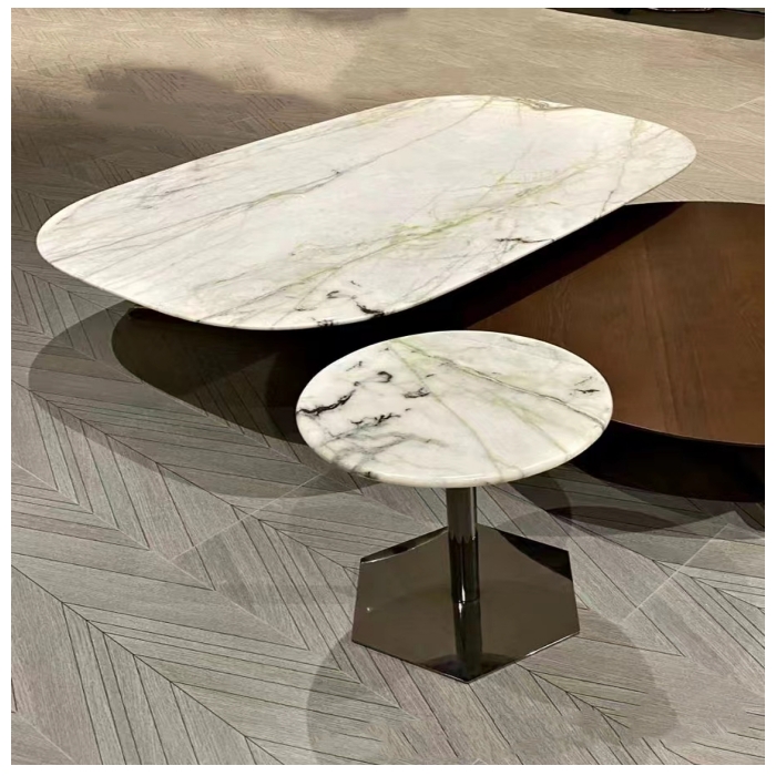 China Calacatta Verde Marble Round Table Top