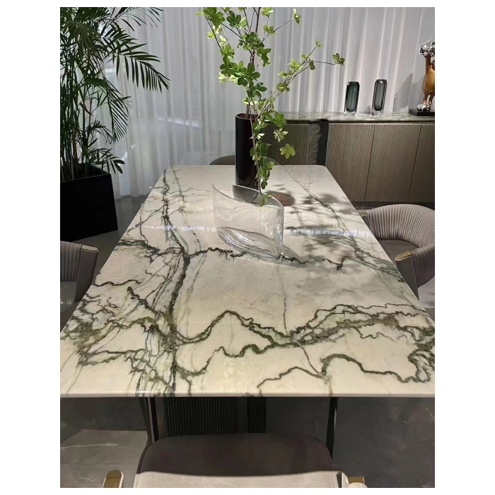China Calacatta Verde Marble Round Table Top