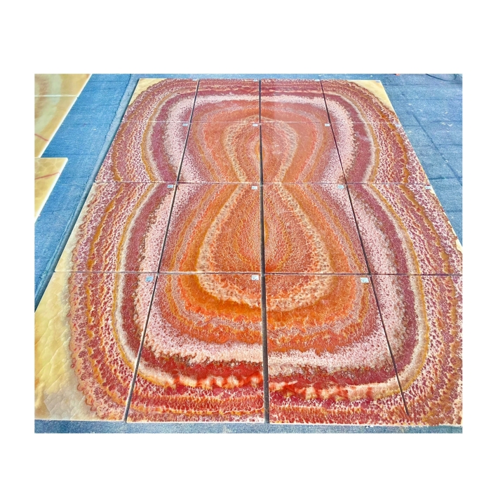 Red Dragon Jade Onyx Wall Panel
