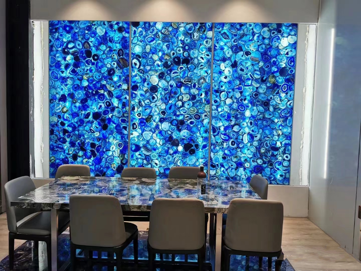 Blue Agate Semiprecious Stone Slabs