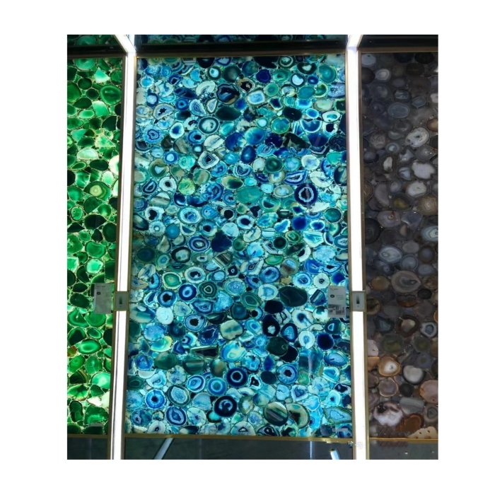 Agate Blue Semiprecious Stone