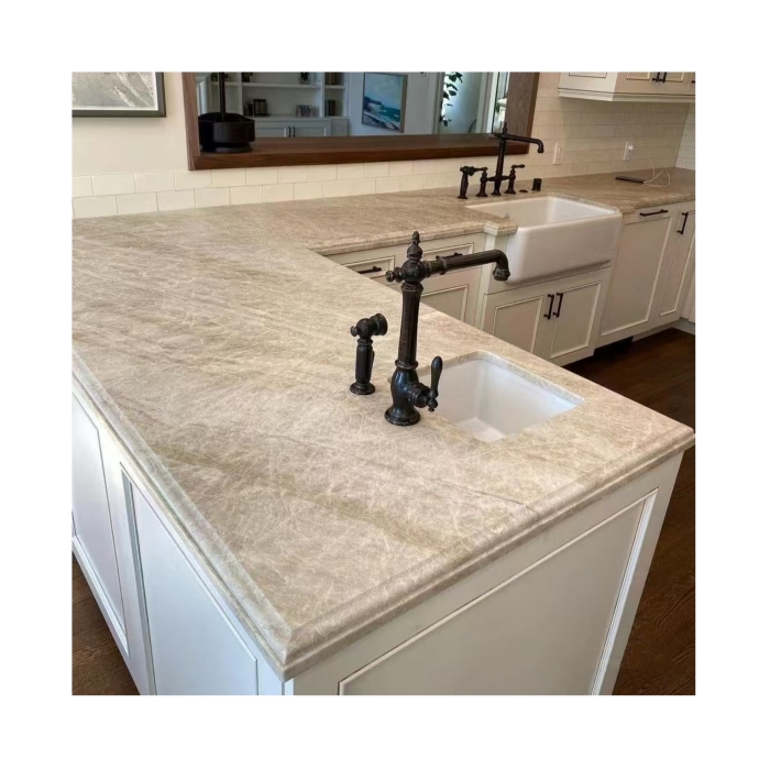 Taj Mahal Quartzite Kitchen Island Countertop