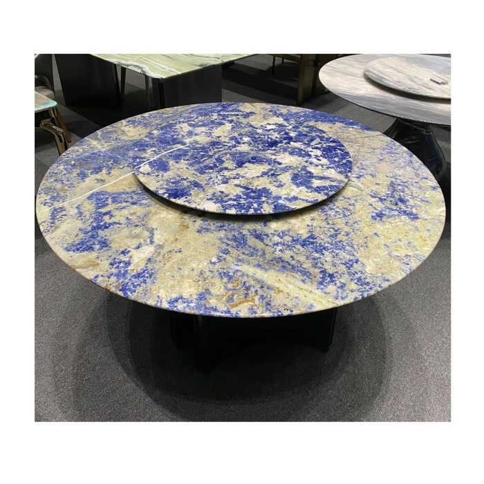 Blue Sodalite Stone Granite Round Table