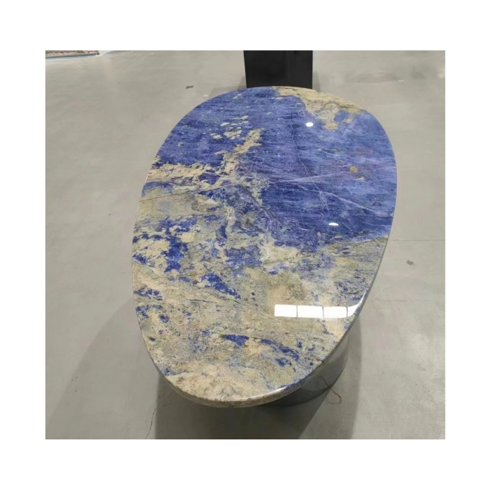 Bolivia Blue Granite Oval Table