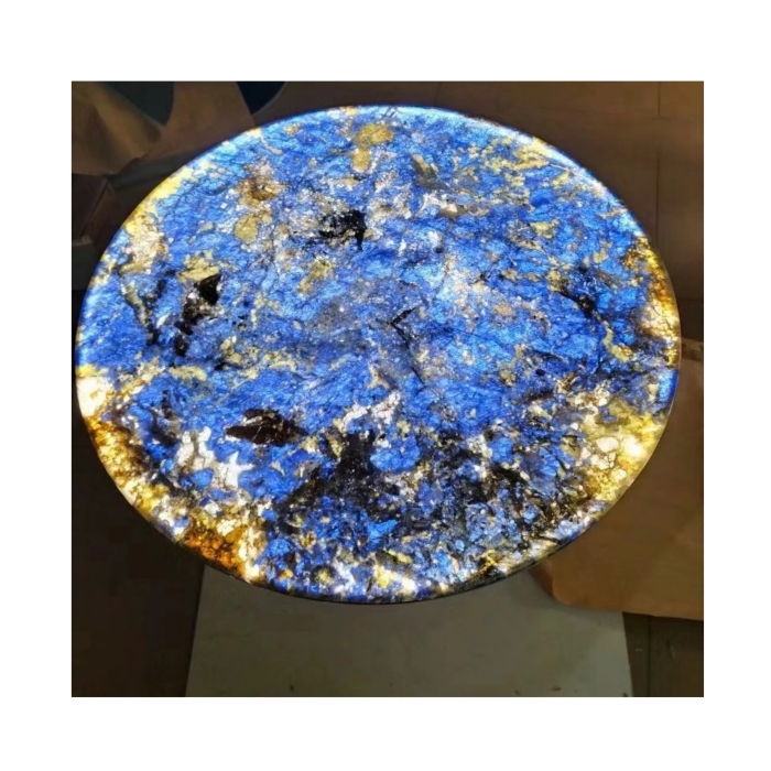 Blue Sodalite Stone Granite Side Table