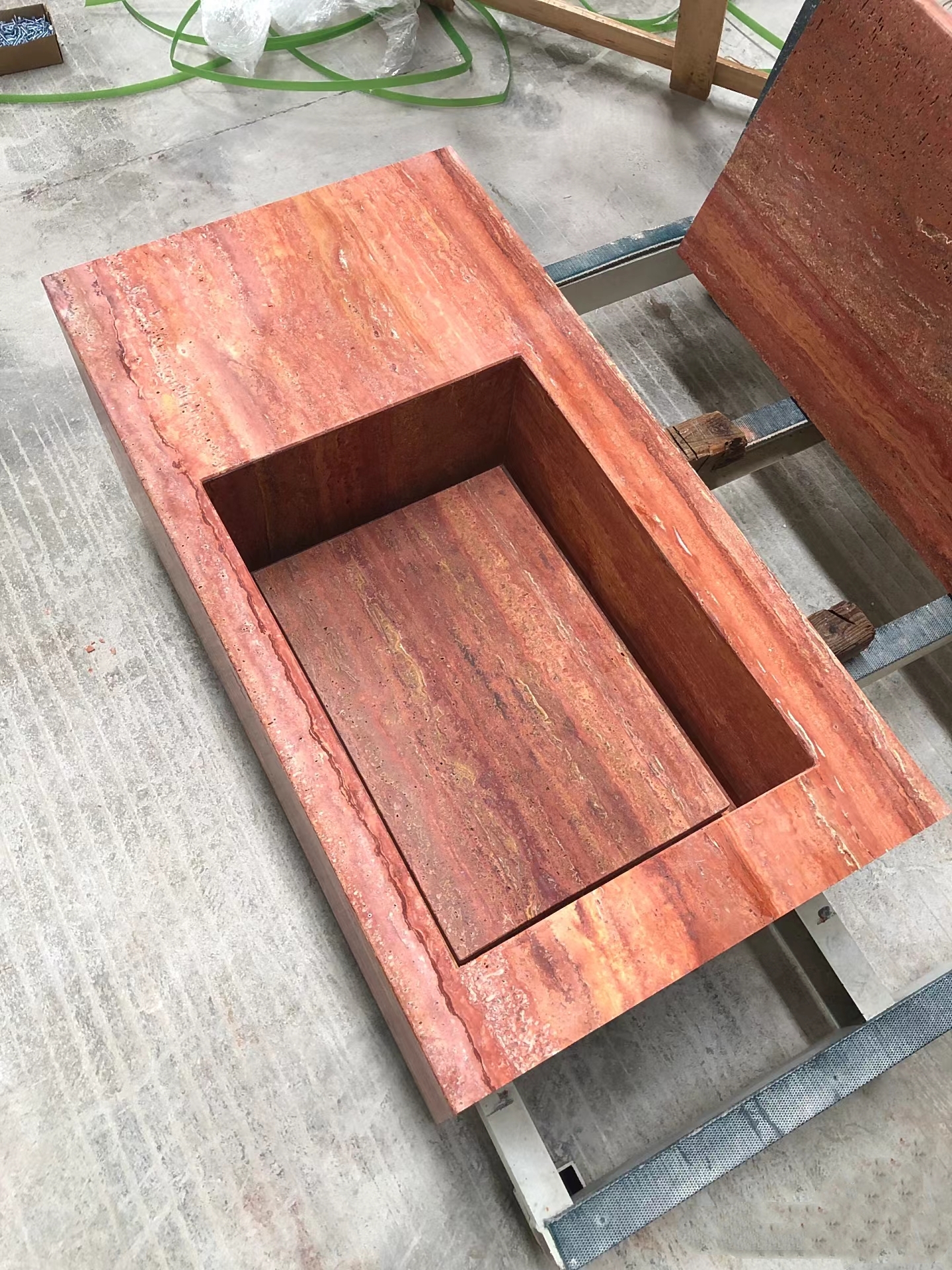 Red Travertine/Travertino Wash Basin Sinks 5
