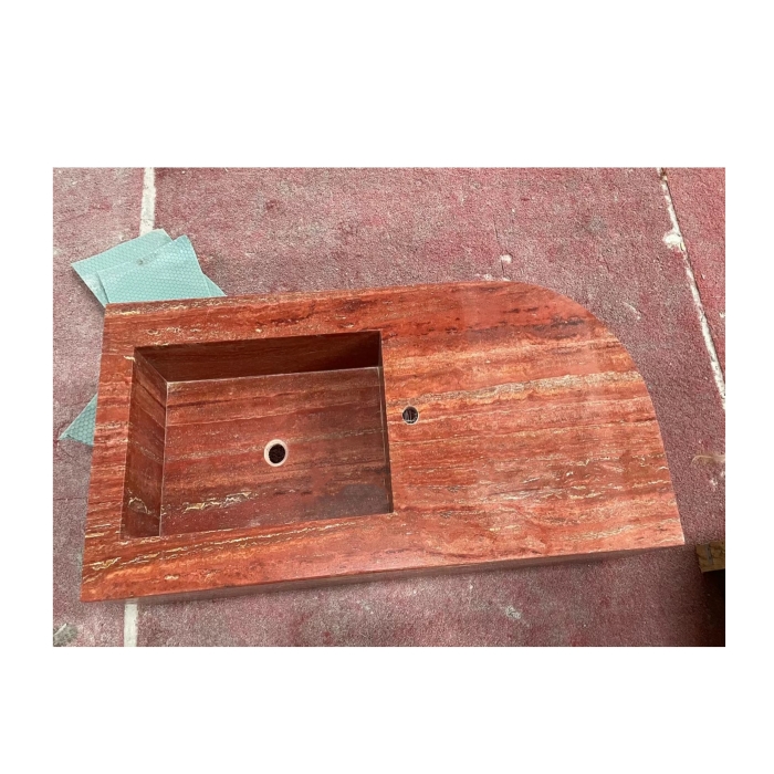 Red Travertine/Travertino Wash Basin Sinks 2