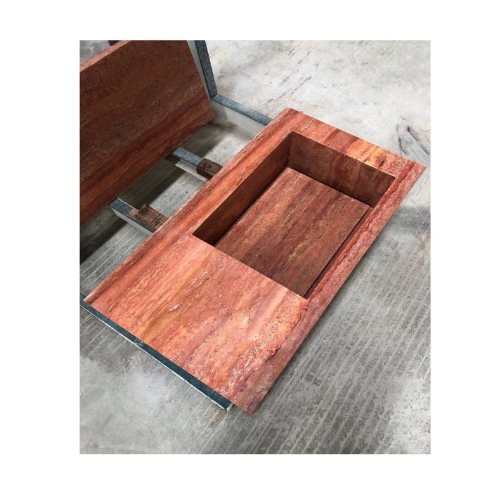 Red Travertine/Travertino Wash Basin Sinks 4