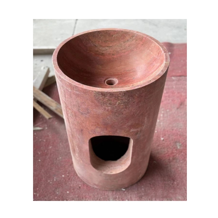 Red Travertine/Travertino Wash Basin Sinks 6