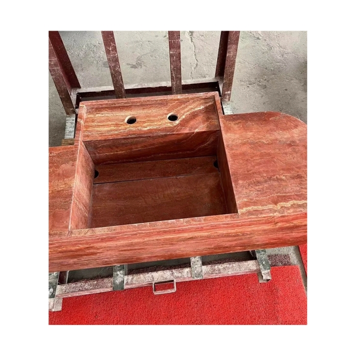 Red Travertine/Travertino Wash Basin Sinks 7