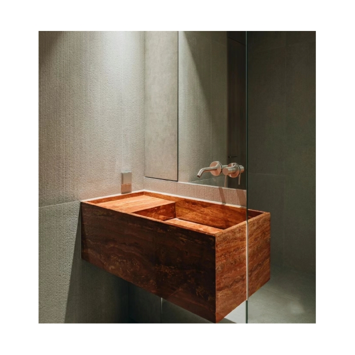 Red Travertine/Travertino Wash Basin Sinks 8
