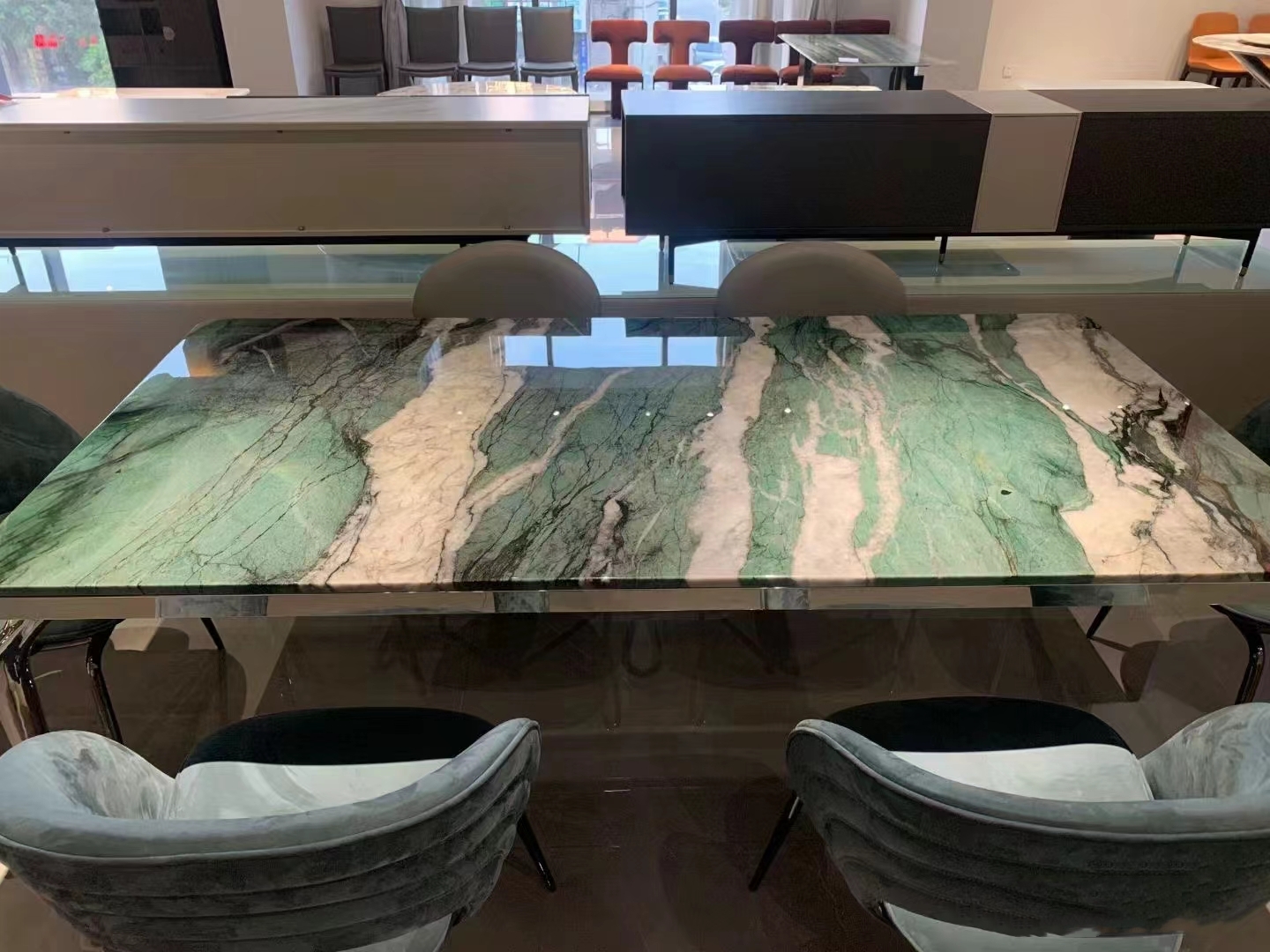 Fuchsite Crystal Quartzite Table