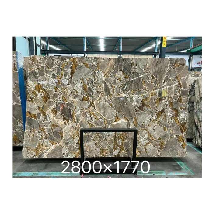 Bugatti Gold Marble Slabs Tiles For Countertop