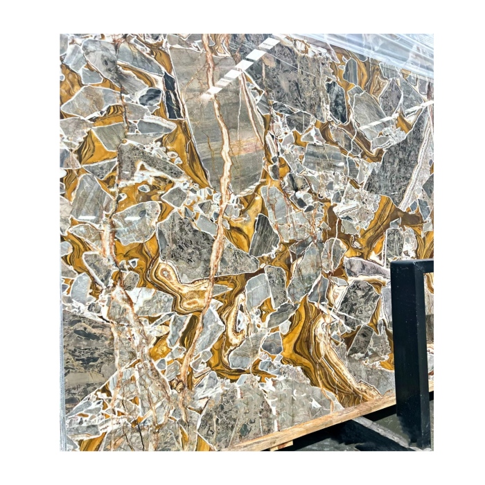 Bugatti Gold Marble Slabs Tiles For Table Top
