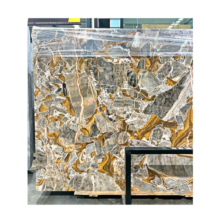 Bugatti Gold Marble Slabs Tiles For Island